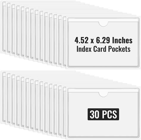 adhesive index card sleeves.